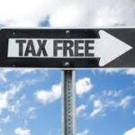 Tax free direction sign